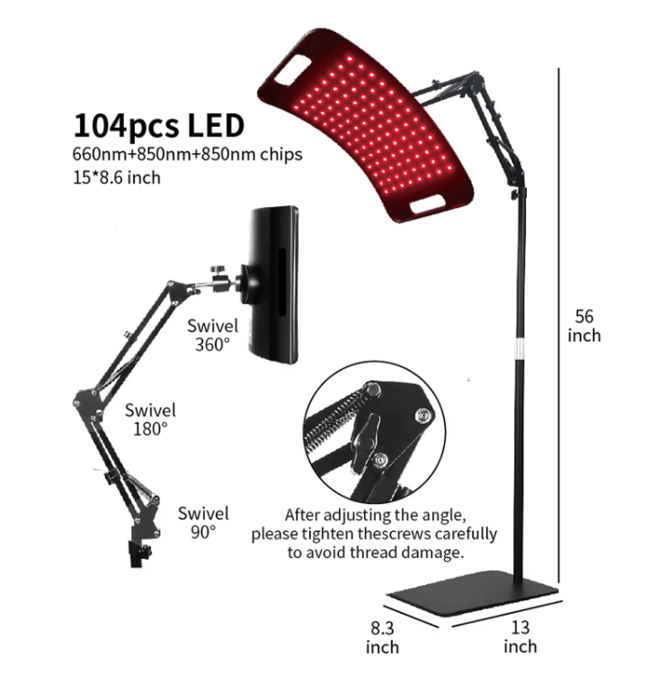 Portable Red Light Therapy Panel with Stand - Image 4
